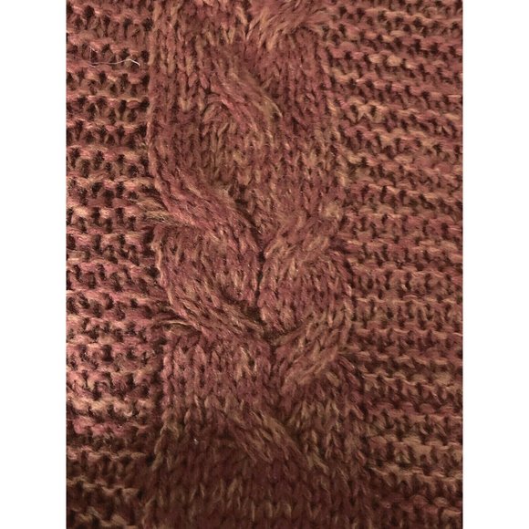 Women's Orange Heathered Woven Knit Scarf NEW - Picture 2 of 4